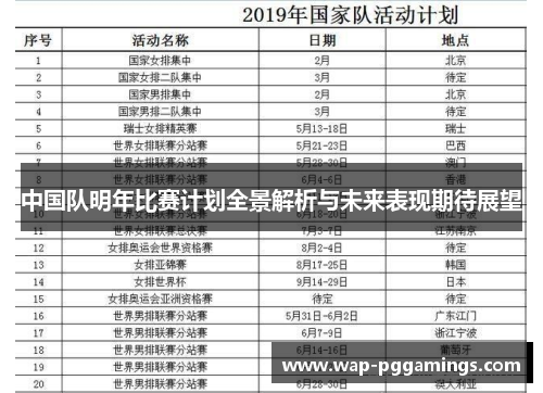 中国队明年比赛计划全景解析与未来表现期待展望